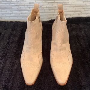 Zara suede cowboy booties